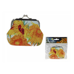 van Gogh kicsi műbőr pénztárca Napraforgók mintával