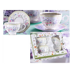 Joana porcelán csésze + alj 260 ml 2 személyes díszdobozban Veroni