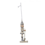 Diótörő karácsonyfadísz fehér ezüst síelő