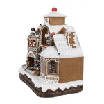 Zenélő mozgó világító LED-es mézeskalács házikó Candy Store