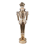 Fém karácsonyi diótörő figura arany színű 43 cm