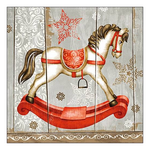 Rocking Horse karácsonyi szalvéta 33x33cm 20 db-os