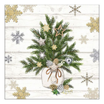 Decorated Branches karácsonyi szalvéta 33x33cm 20 db-os