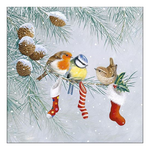 Christmas Socks karácsonyi szalvéta 33x33cm 20 db-os