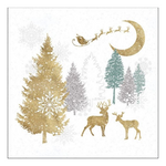 Winter Forest karácsonyi szalvéta 33x33cm 20 db-os