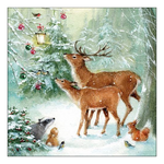 Forest Cerebration karácsonyi szalvéta 33x33cm 20 db-os