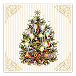 X-mas Tree Cream karácsonyi szalvéta 33x33cm 20 db-os
