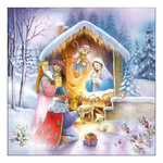 Nativity karácsonyi szalvéta 33x33cm 20 db-os