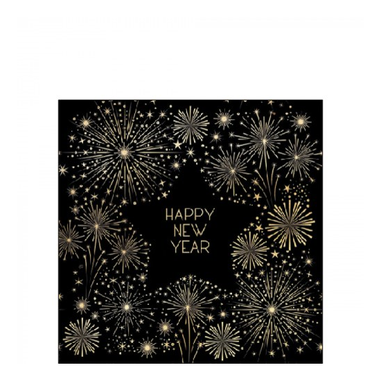 Golden New Year karácsonyi szalvéta 25x25cm 20 db-os