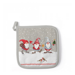 Skating Dwarfs karácsonyi manós pamut edényalátét