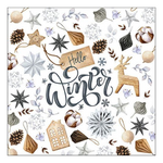 Natural winter karácsonyi szalvéta 33x33cm 20 db-os