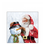 Santa and snowman karácsonyi szalvéta 25x25cm 20 db-os