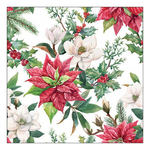 Christmas florals karácsonyi szalvéta 33x33cm 20 db-os