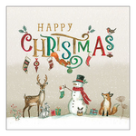 Happy Christmas karácsonyi szalvéta 33x33cm 20 db-os