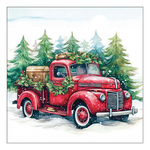 Van in the snow karácsonyi szalvéta 33x33cm 20 db-os