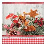 Deer decor karácsonyi szalvéta 33x33cm 20 db-os