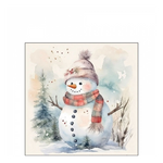 Snowman in nature karácsonyi szalvéta 25x25cm 20 db-os