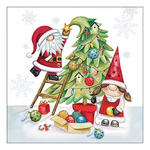 Gonks decorating tree karácsonyi szalvéta 33x33cm 20 db-os