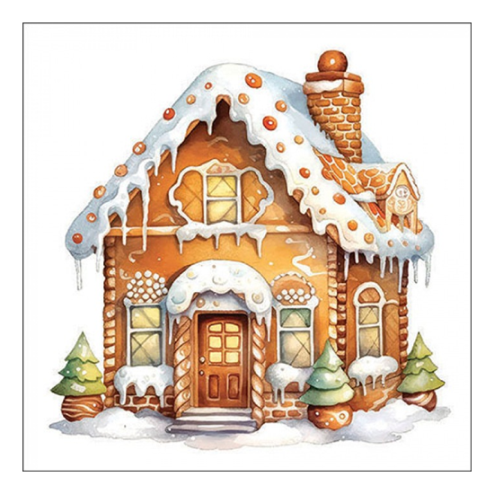 Gingerbread house karácsonyi szalvéta 33x33cm 20 db-os