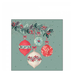 Berry baubles green karácsonyi szalvéta 25x25cm 20 db-os