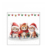 Funny cute kittens karácsonyi szalvéta 25x25cm 20 db-os