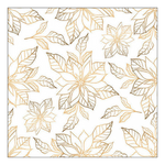 Poinsettia outline gold karácsonyi szalvéta 33x33cm 20 db-os