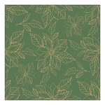 Poinsettia outline green karácsonyi szalvéta 33x33cm 20 db-os