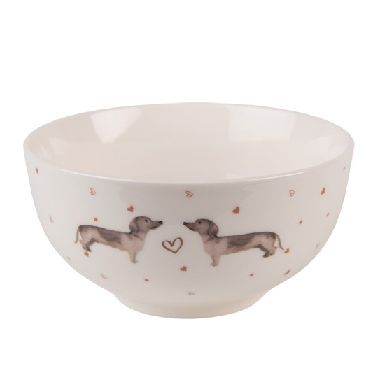 Tacskós porcelán tálka 500 ml Dachshund Love