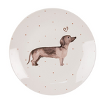 Tacskós desszertes tányér 20x2 cm Dachshund Love