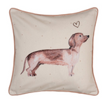 Tacskós párnahuzat 40x40 cm pamut Dachshund Love