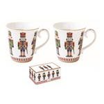 Karácsonyi porcelán diótörő bögre 2 db szett díszdobozban Nutcrackers