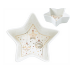 Karácsonyi porcelán csillag alakú tálka Christmas Lights