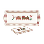 Polar Express karácsonyi porcelán kínáló tálca