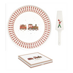 Polar Express karácsonyi porcelán tortatál lapáttal