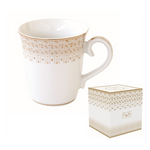 Festive karácsonyi porcelán bögre díszdobozban