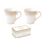 Festive karácsonyi porcelán bögre 2 db díszdobozban