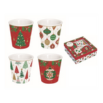 Porcelán kávés pohár 4 db szett karácsonyi mintával Jingle Bells