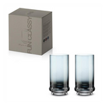 Long Drink pohár színes kék üvegből díszdobozban 2 db