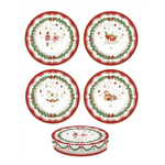 Karácsonyi porcelán desszertes tányér 4 db szett díszdobozban Magie de Noel