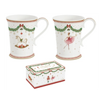 Karácsonyi porcelán bögre 300 ml 2 db szett díszdobozban Magie de Noel