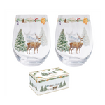 Karácsonyi Üveg pohár 500 ml 2db-os szett White Forest