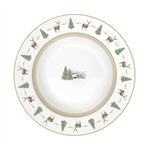 Karácsonyi porcelán mélytányér White Forest