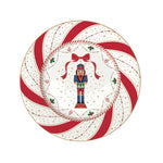 Karácsonyi diótörő porcelán desszertes tányér 4 db szett Nutracker Twist