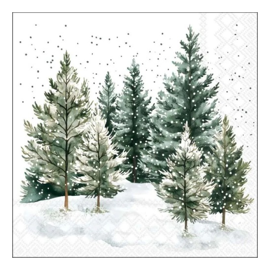 Karácsonyi szalvéta – Whispering pines, 33x33 cm, 20 db-os
