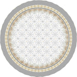 Karácsonyi asztalterítő – Modern karácsony minta, Ø 160 cm, gobelin, arany lurex