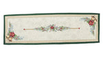 Karácsonyi asztali futó – Bells csengős, ünnepi mintás asztali futó, 37×100 cm, gobelin, arany lurex