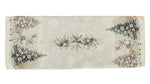 Karácsonyi asztali futó – Golden deer arany szarvasos mintás asztali futó, 37×100 cm, gobelin, ezüst lurex