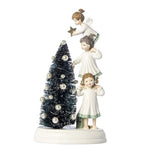 Karácsonyfa angyalokkal LED-es 30 cm