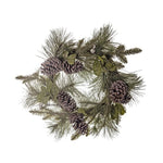 Karácsonyi koszorú fenyővel tobozzal csengettyűvel 65 cm