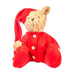Karácsonyi Maci piros pizsamában 50 cm